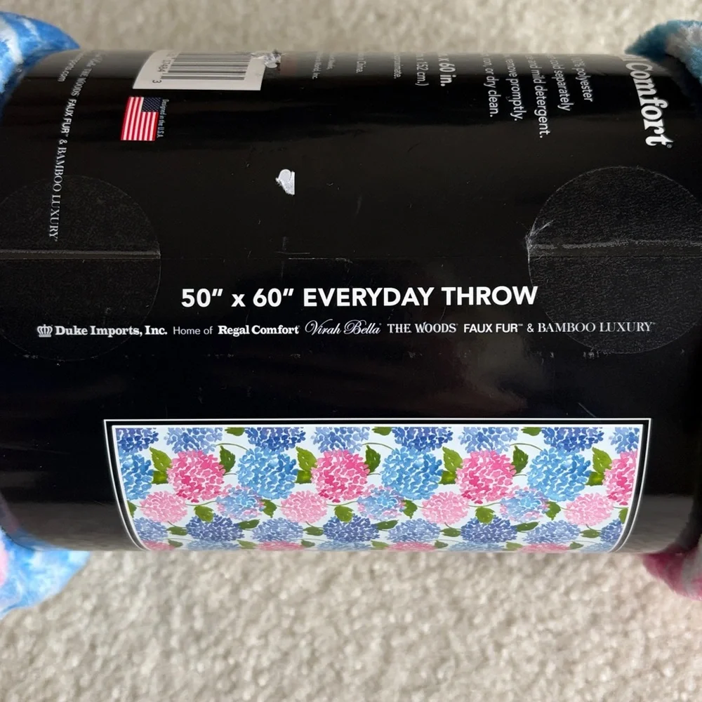 Pink/Blue Floral Blanket